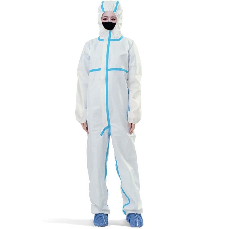 A complete set of disposable work clothes and protective clothing